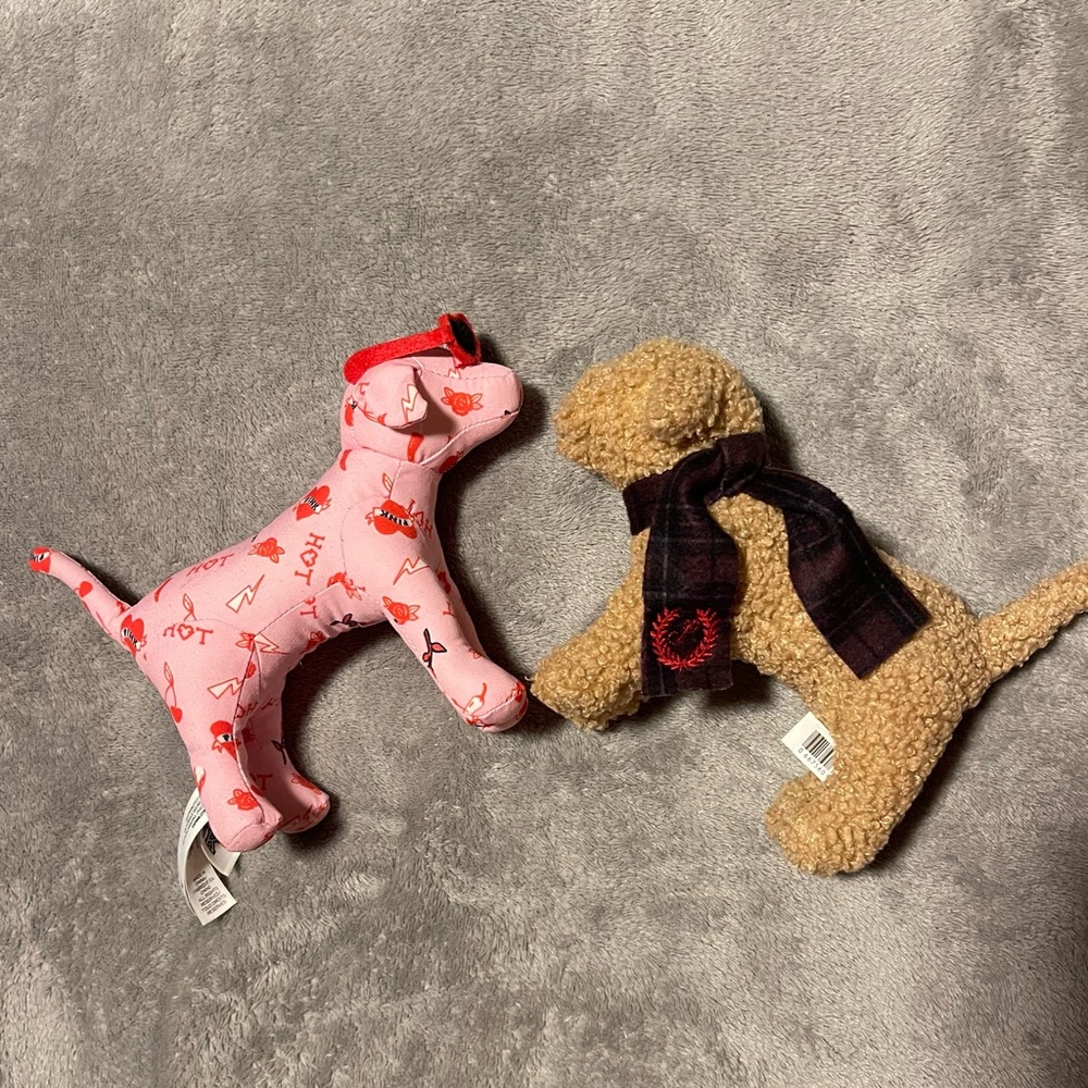 PINK Victoria secret, Pink and Tan Dog Plush Toys